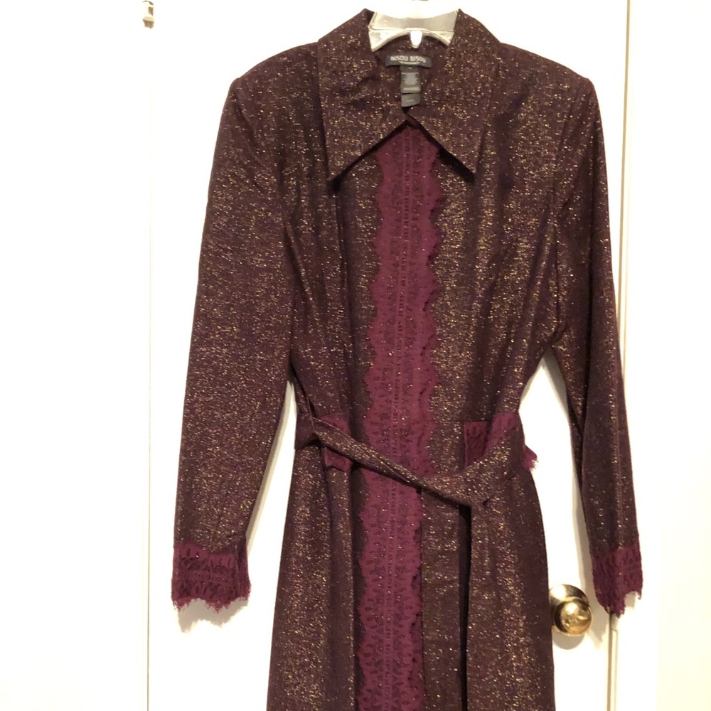 Bisou Bisou Purple and Gold Lace Jacket